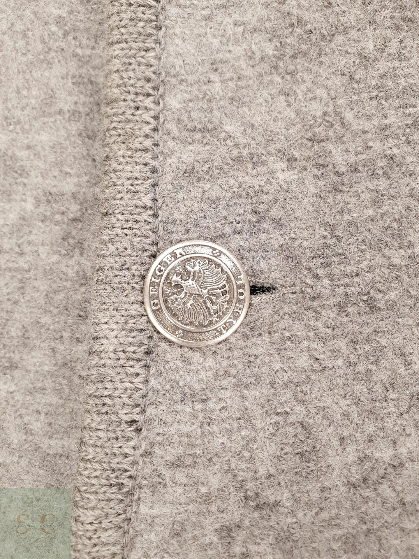 Chaqueta Alpina de Lana Hervida con Botones Metalizados Geiger Talla SM 3