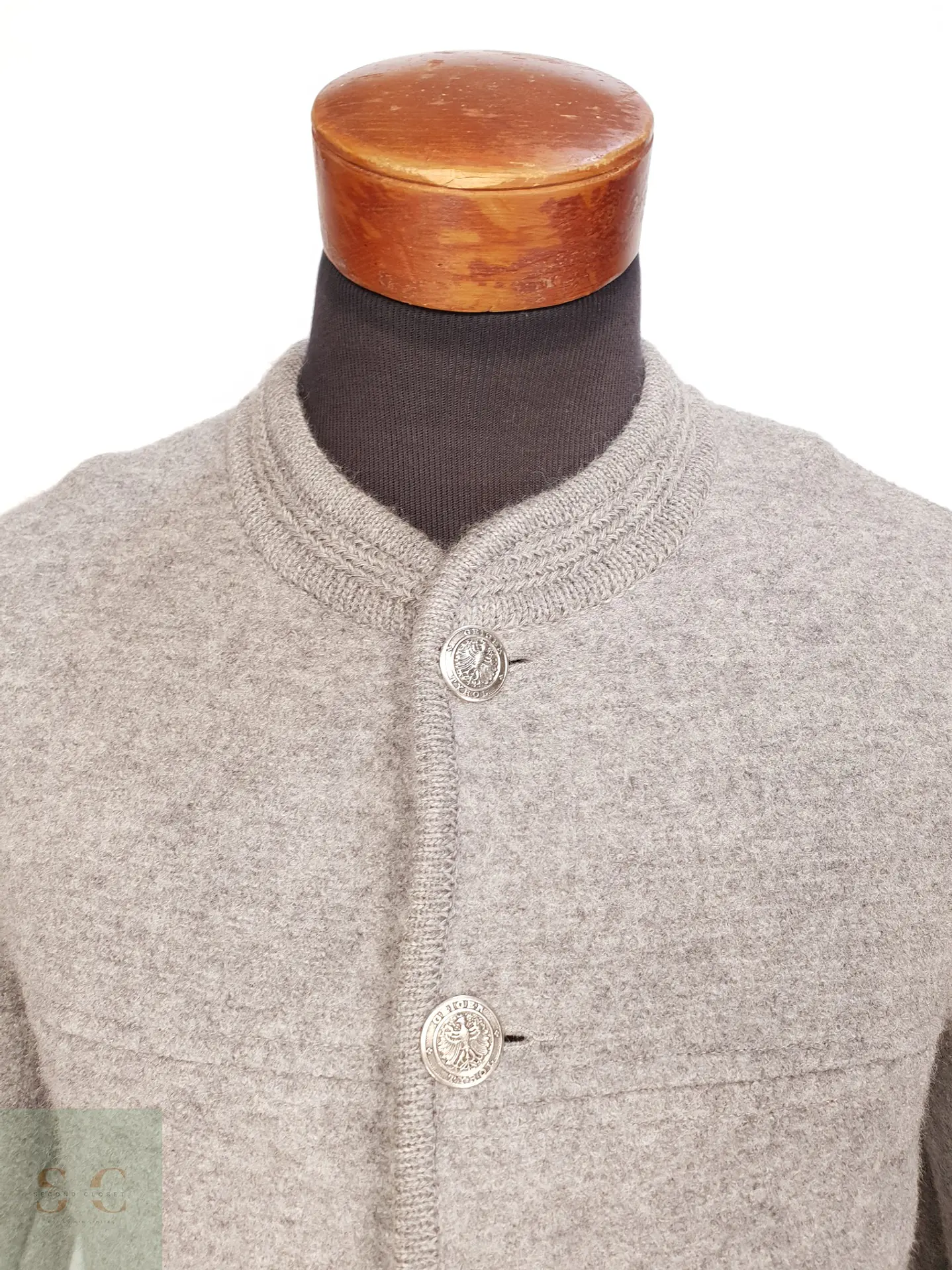 Chaqueta Alpina de Lana Hervida con Botones Metalizados Geiger Talla SM 5