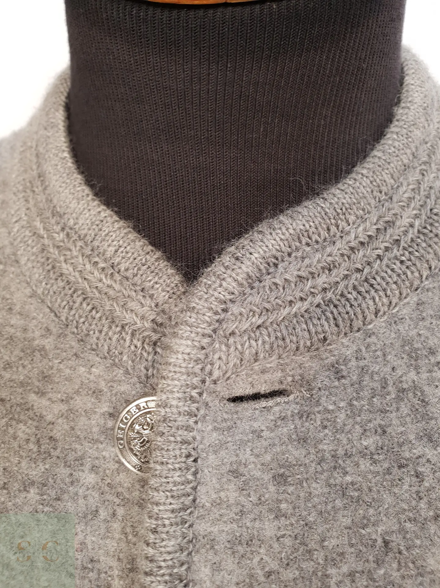 Chaqueta Alpina de Lana Hervida con Botones Metalizados Geiger Talla SM 6