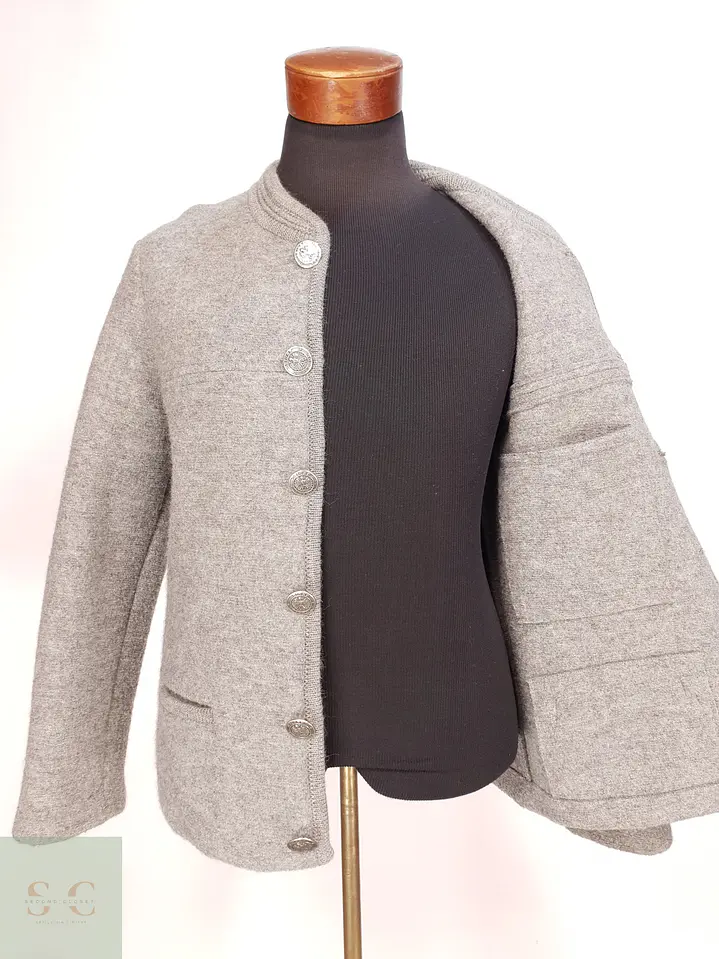 Chaqueta Alpina de Lana Hervida con Botones Metalizados Geiger Talla SM 7