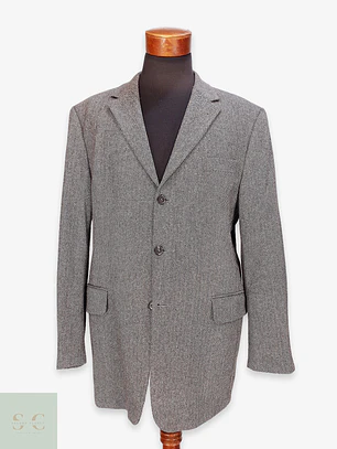 Blazer Clásico en Paño de Espiga con Cashmere McEARL Talla LXL