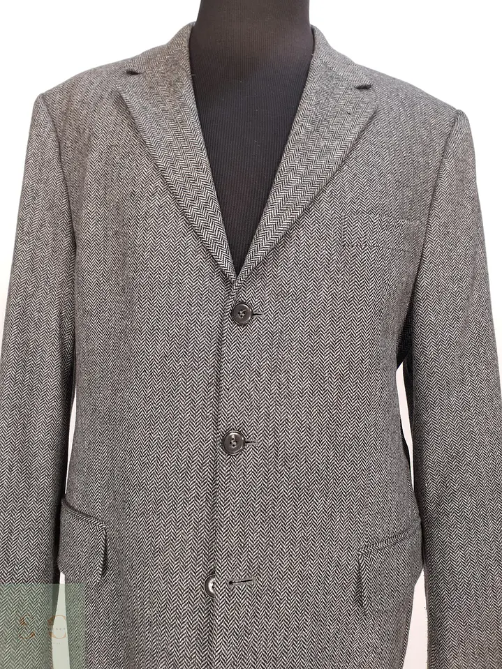 Blazer Clásico en Paño de Espiga con Cashmere McEARL Talla LXL 3