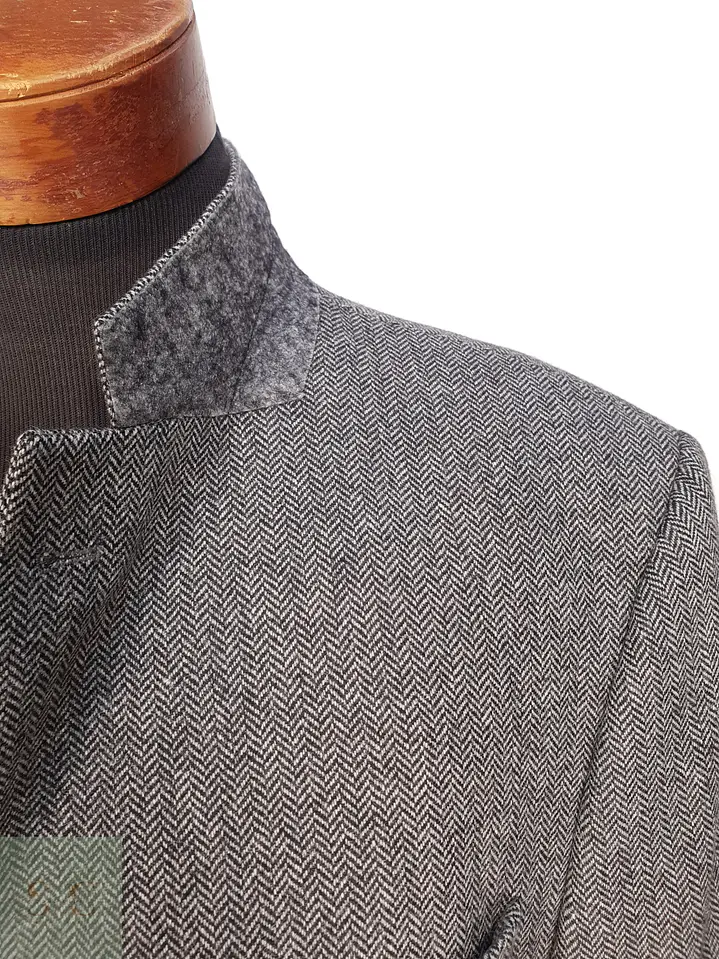 Blazer Clásico en Paño de Espiga con Cashmere McEARL Talla LXL 5