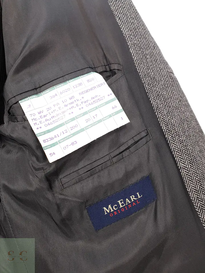 Blazer Clásico en Paño de Espiga con Cashmere McEARL Talla LXL 6
