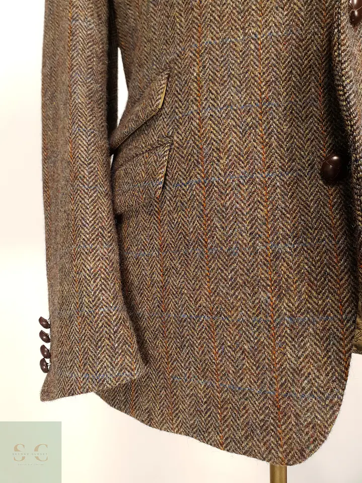 Blazer Harris Tweed de Espiga con Bolsillo Cerillero Atelier Torino Talla ML 2
