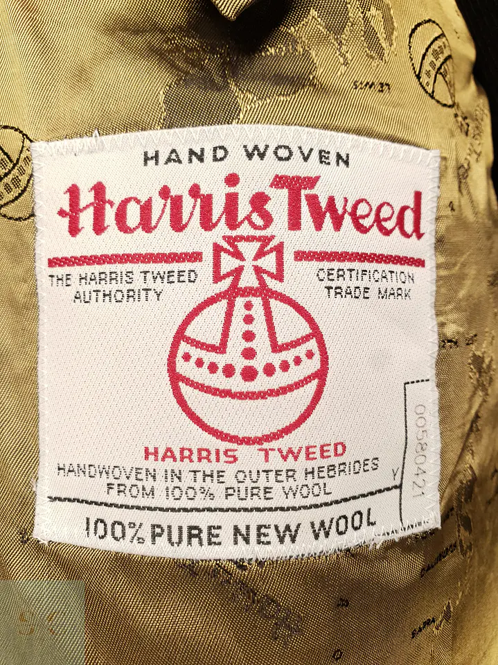 Blazer Harris Tweed de Espiga con Bolsillo Cerillero Atelier Torino Talla ML 8