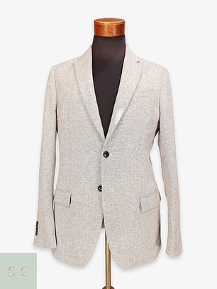 Blazer Estructurado en Patrón Espiga Gris Claro Scotch & Soda Talla SM