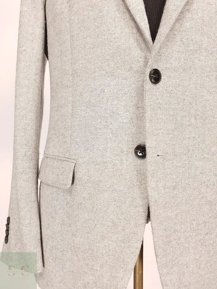 Blazer Estructurado en Patrón Espiga Gris Claro Scotch & Soda Talla SM 2