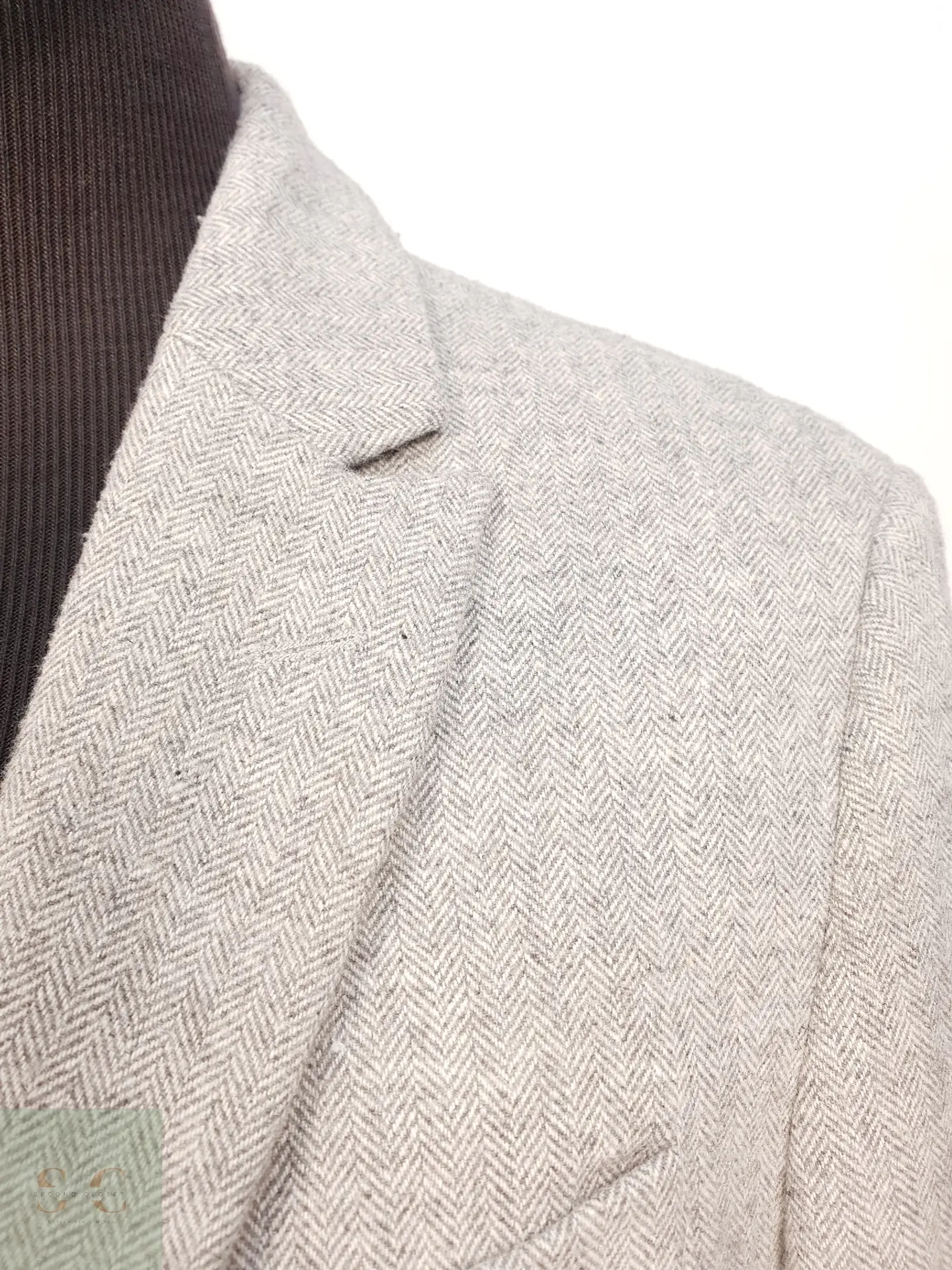 Blazer Estructurado en Patrón Espiga Gris Claro Scotch & Soda Talla SM 4