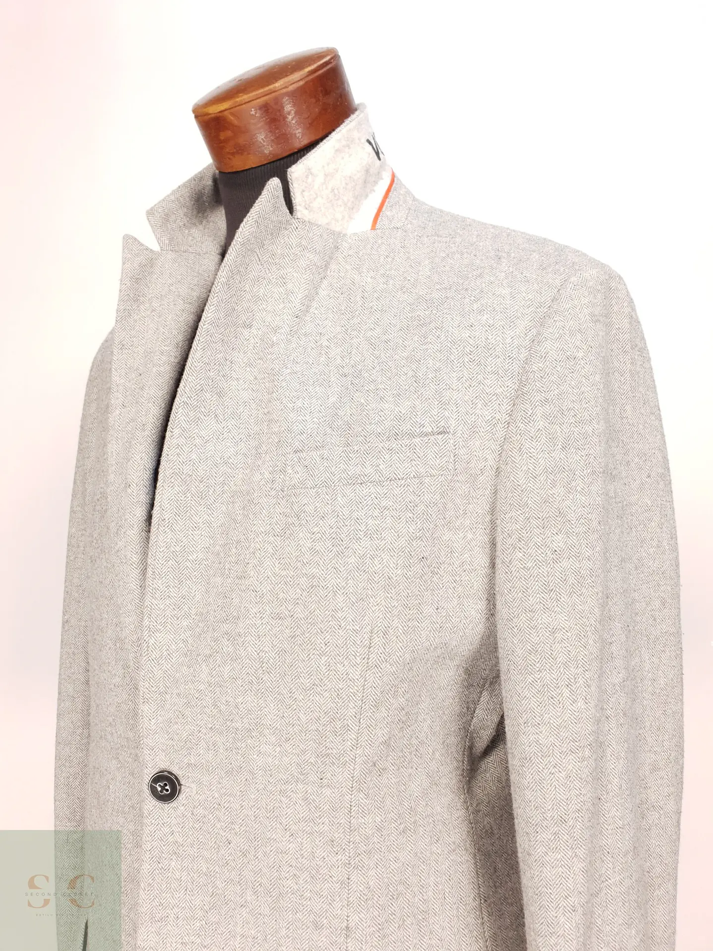 Blazer Estructurado en Patrón Espiga Gris Claro Scotch & Soda Talla SM 5