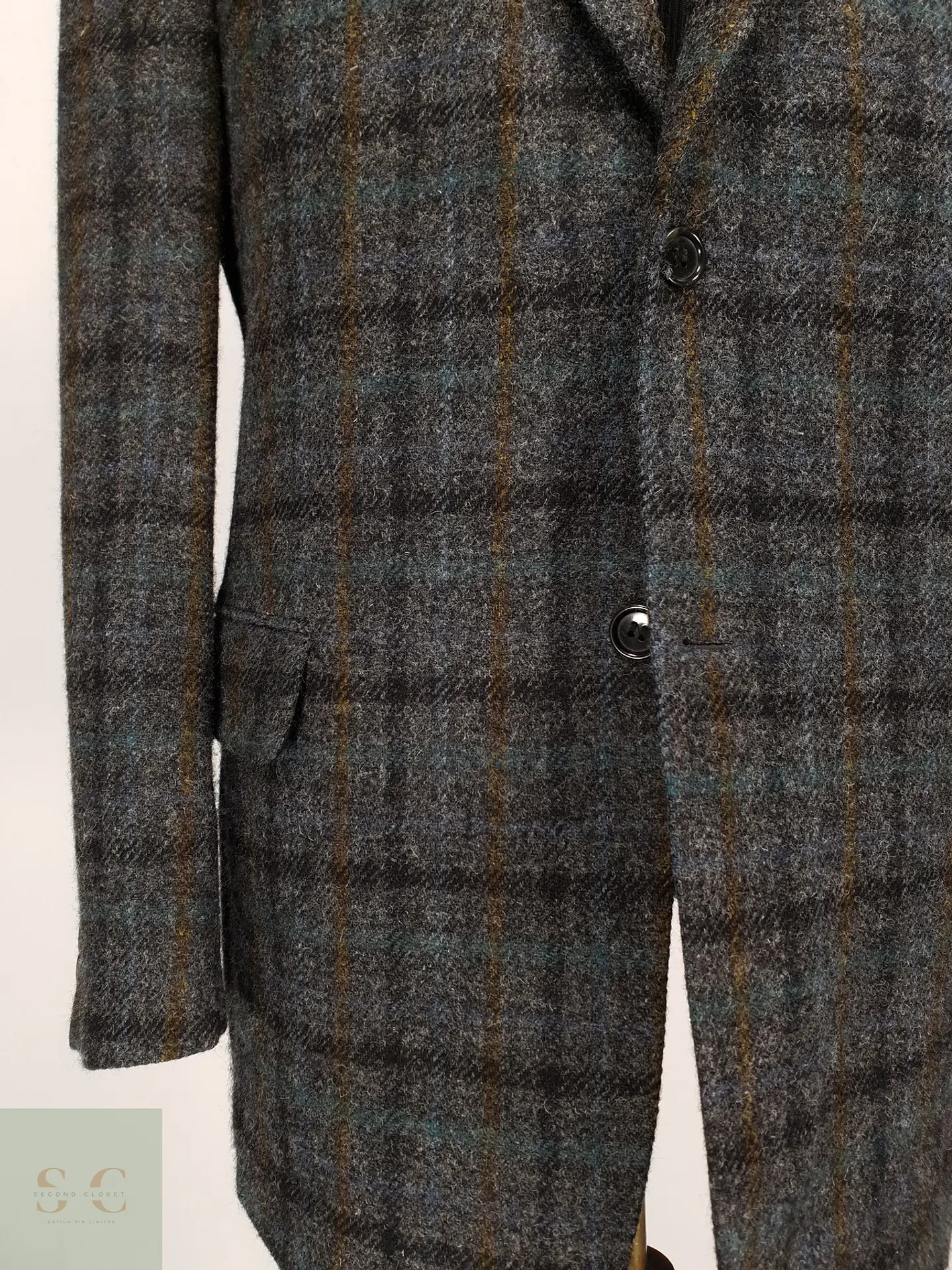 Blazer Clásico de Harris Tweed a Cuadros Robert Red Talla LXL 2