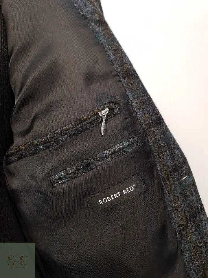 Blazer Clásico de Harris Tweed a Cuadros Robert Red Talla LXL 6