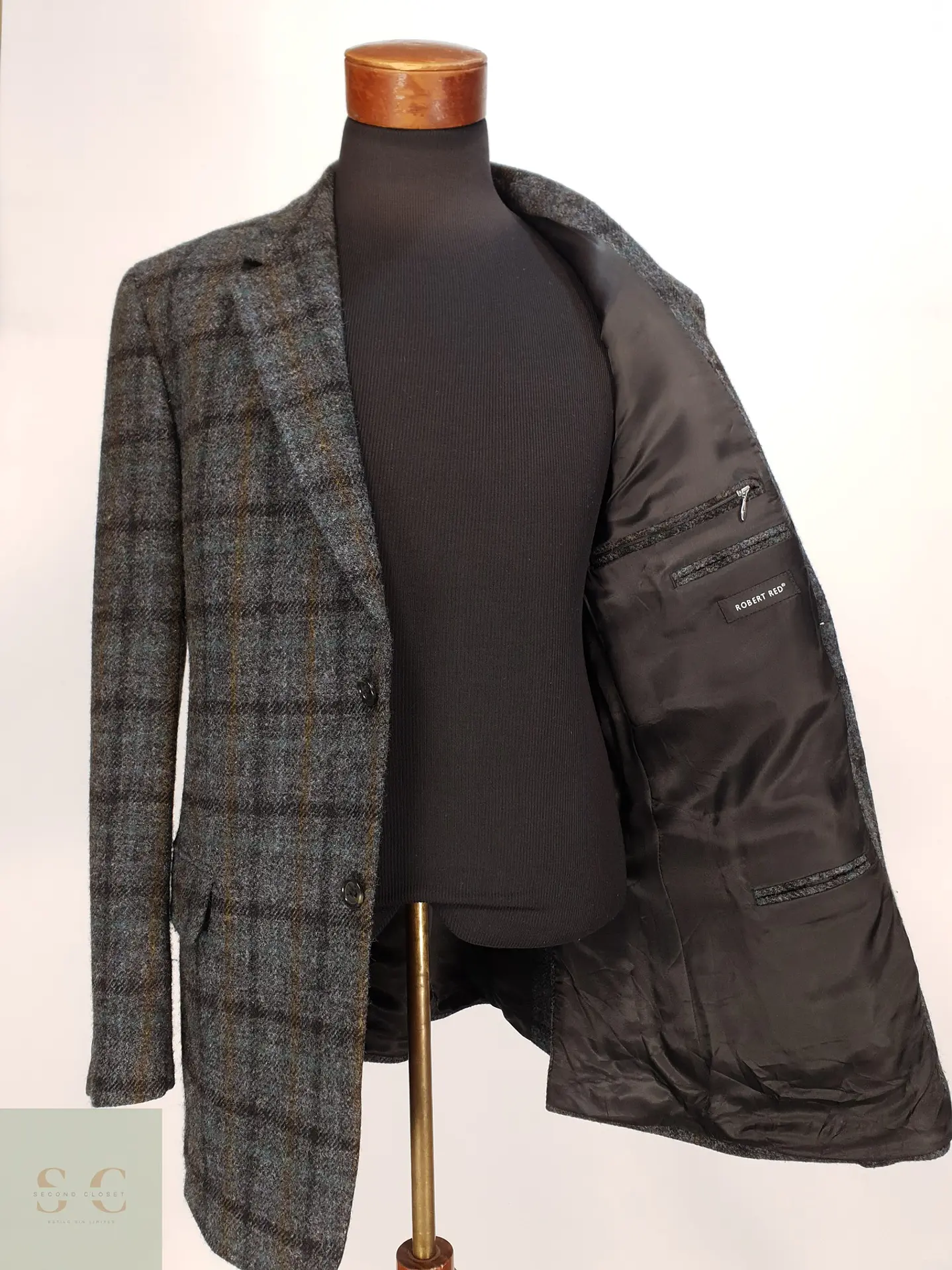 Blazer Clásico de Harris Tweed a Cuadros Robert Red Talla LXL 7