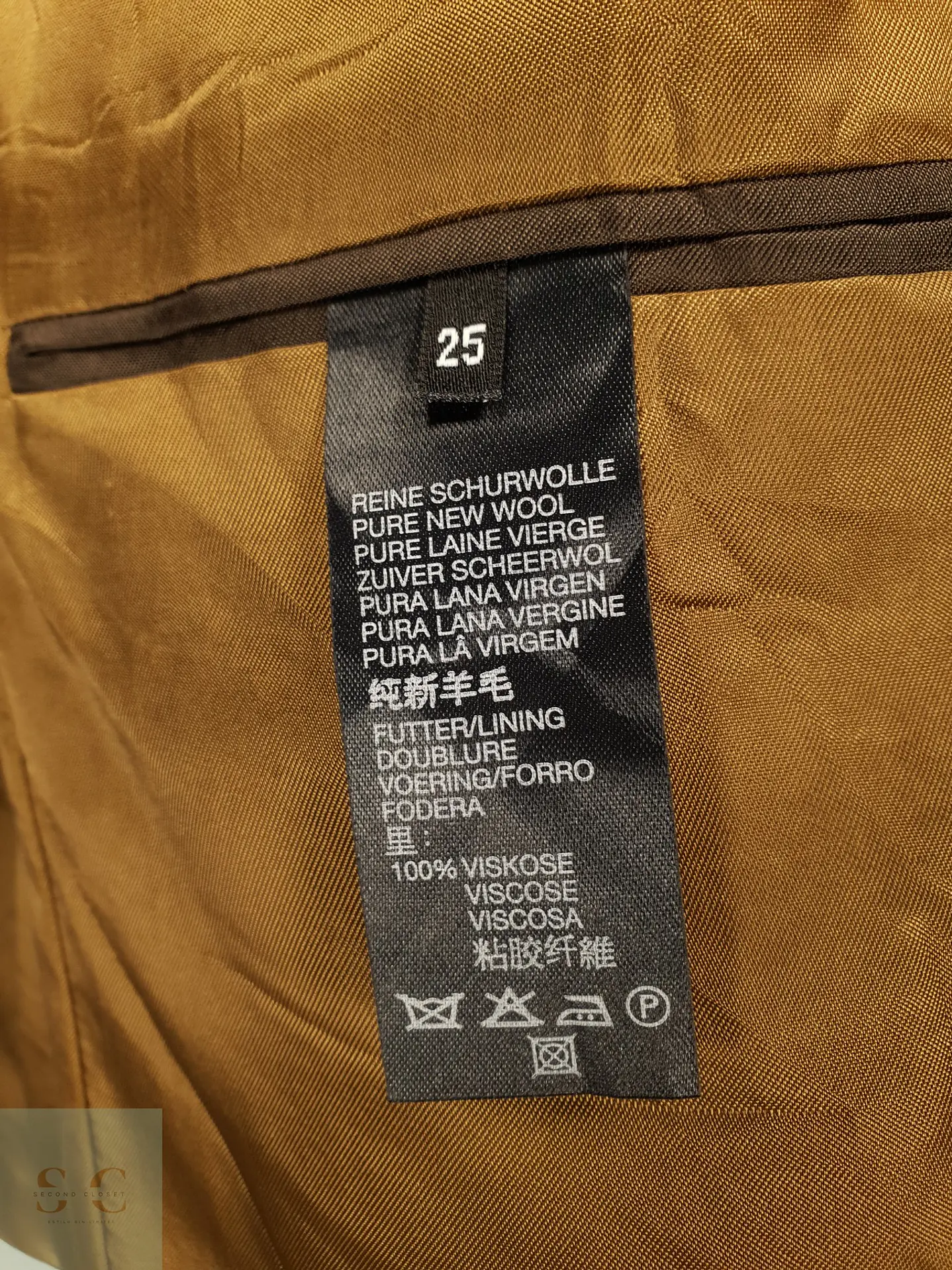 Blazer Texturizado de Lana Virgen con Patrón Cuadrillé Roy Robson Talla LXL 6