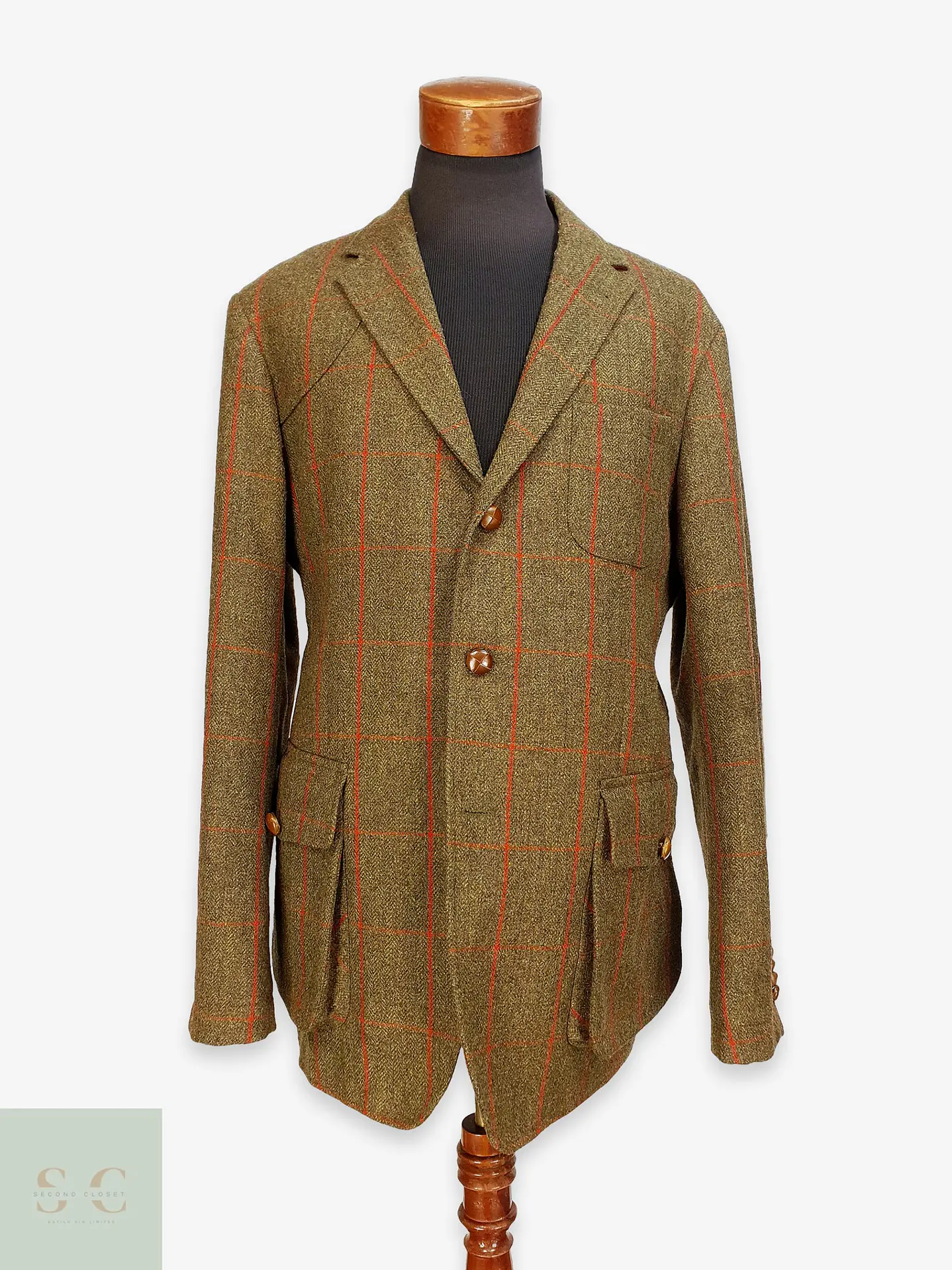 Chaqueta de Tweed Country en Paño de Lana Virgen con Acolchado Interior Toyner Talla XL 1