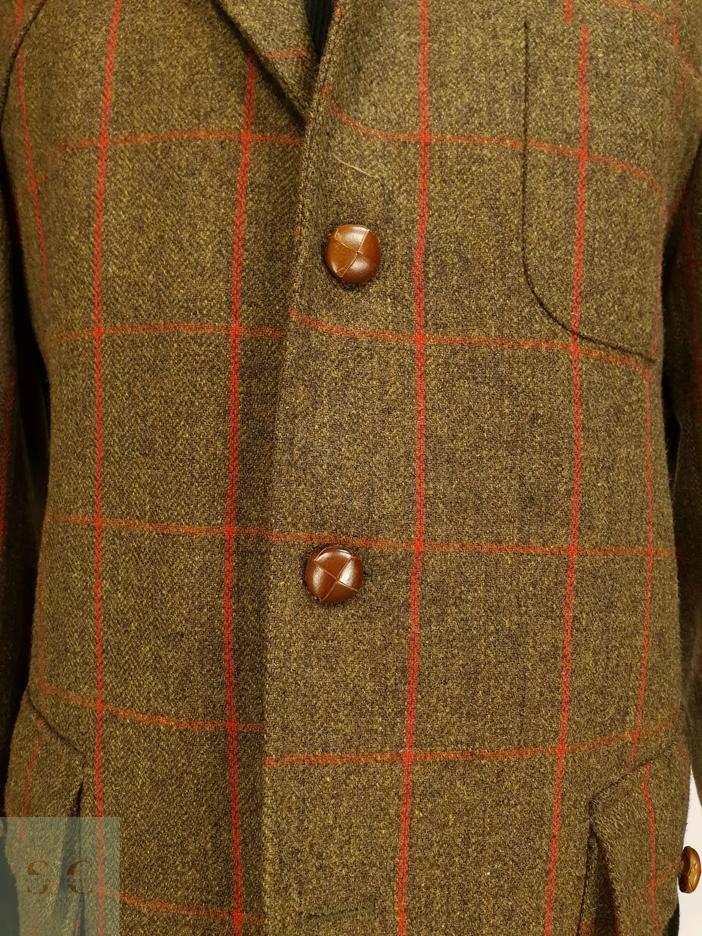 Chaqueta de Tweed Country en Paño de Lana Virgen con Acolchado Interior Toyner Talla XL 4