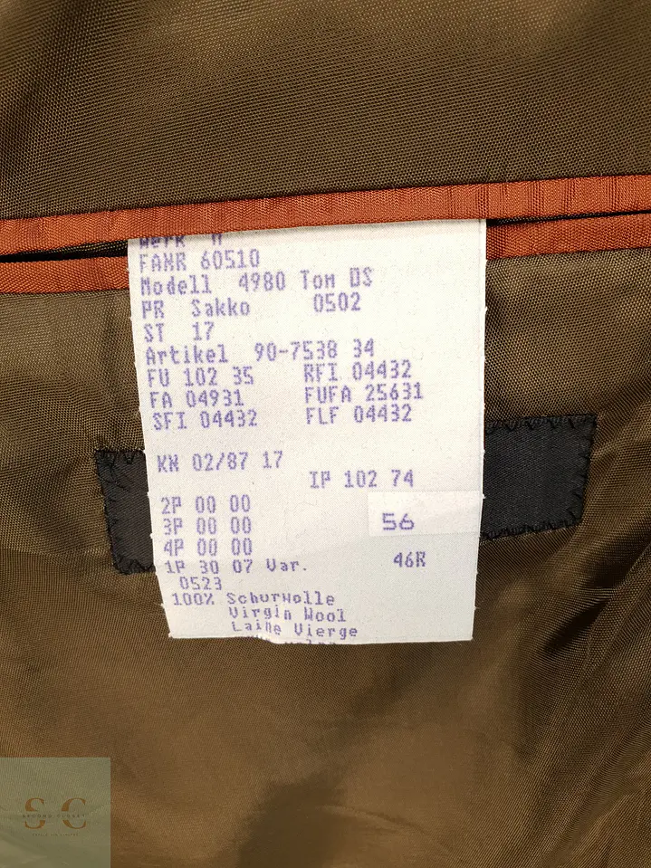 Blazer Estructurado de Paño Fino en Cuadros Ventana Carl Gross Talla XL 4