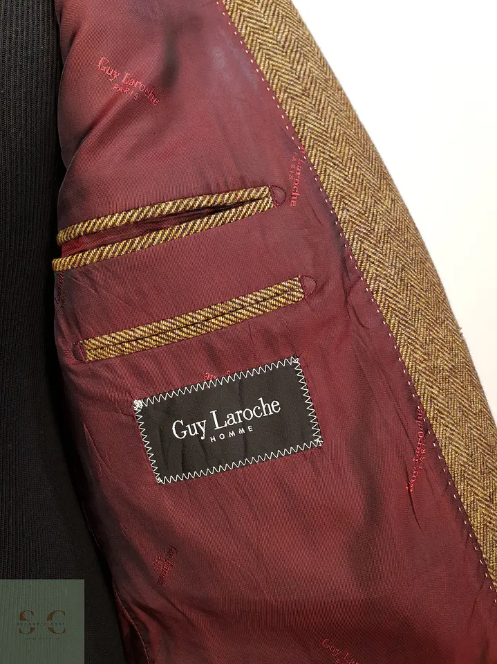 Blazer Clásico en Tweed Espigado de Cashmere y Lana Guy Laroche Talla L 4