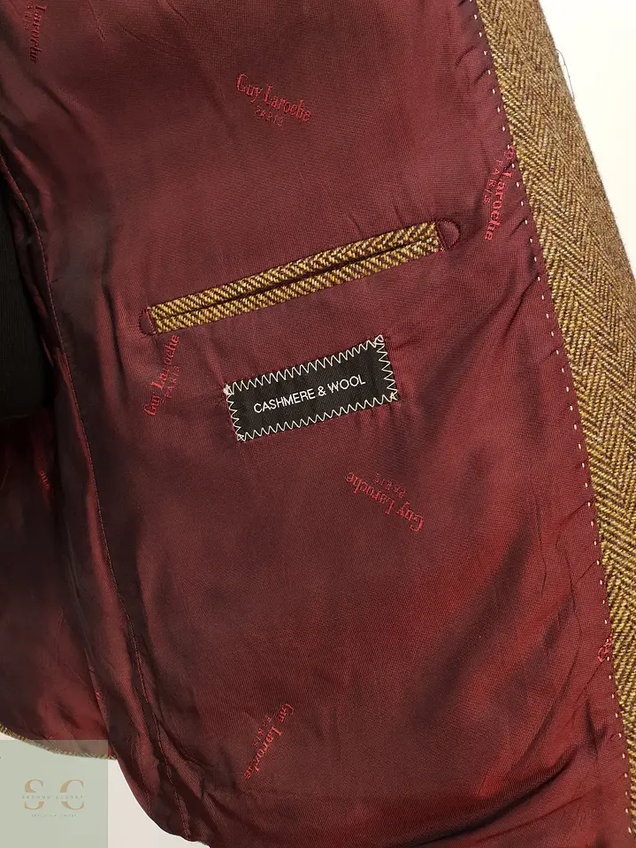 Blazer Clásico en Tweed Espigado de Cashmere y Lana Guy Laroche Talla L 5