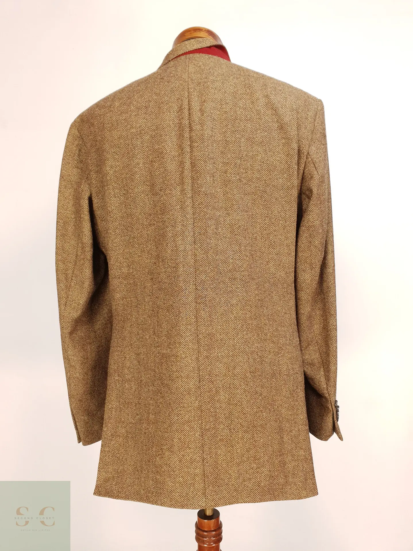 Blazer Clásico en Tweed Espigado de Cashmere y Lana Guy Laroche Talla L 7