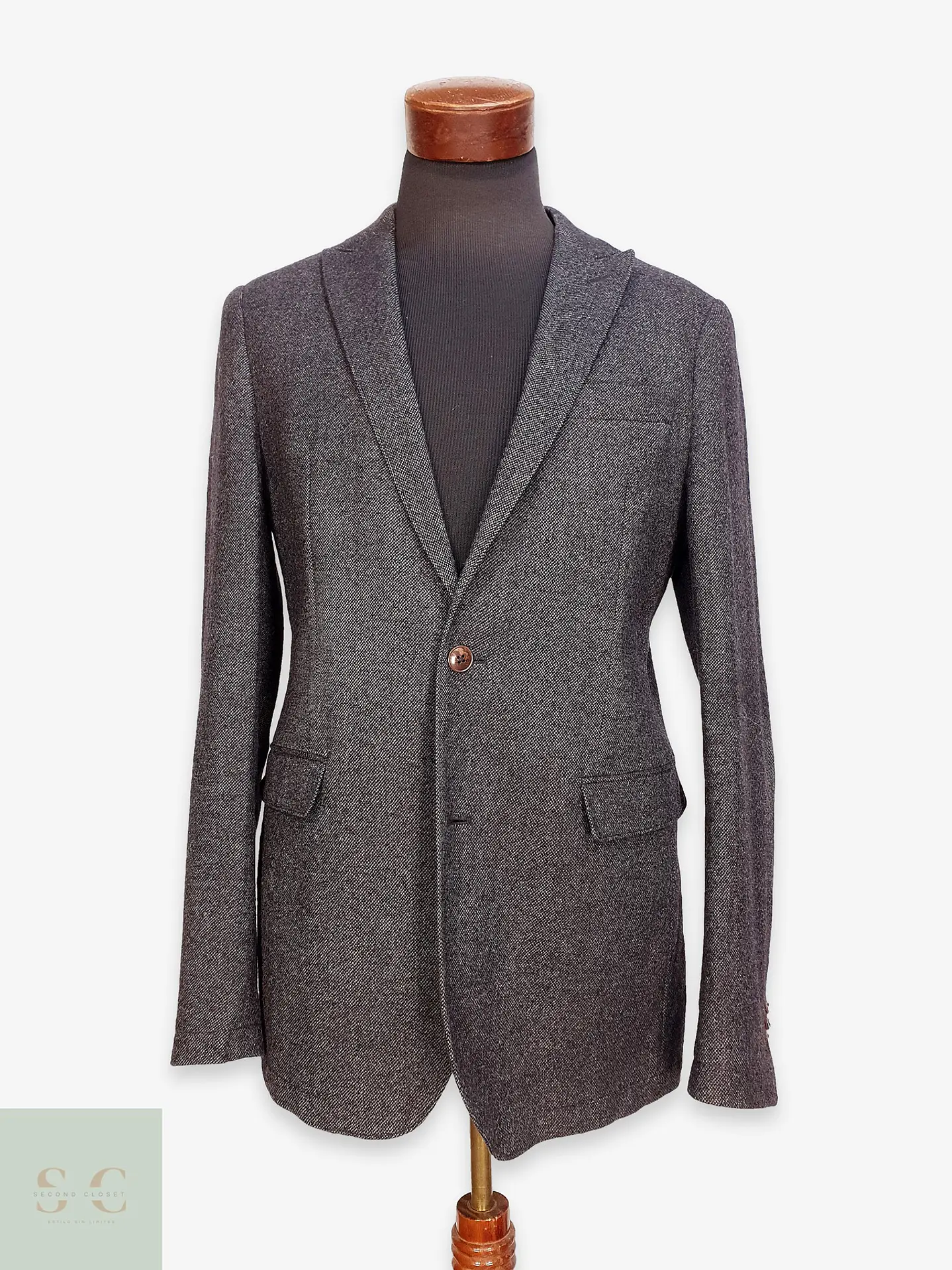 Blazer de Paño Texturizado y Solapa Muesca Marc O'Polo Talla M 1