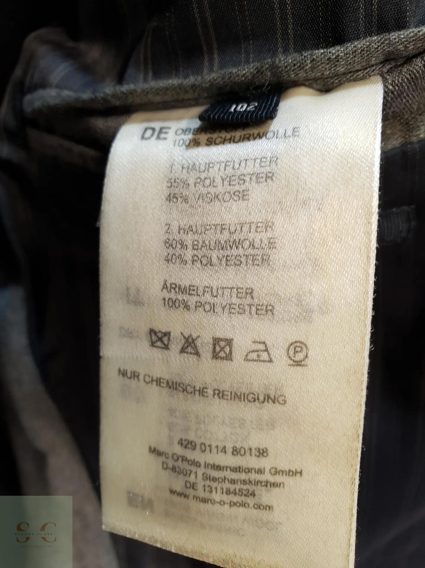 Blazer de Paño Texturizado y Solapa Muesca Marc O'Polo Talla M 6