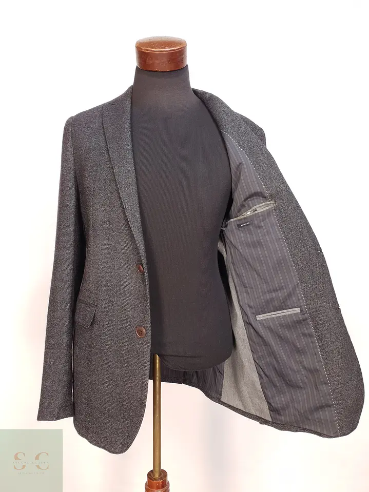 Blazer de Paño Texturizado y Solapa Muesca Marc O'Polo Talla M 8