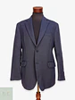 Blazer Sastrial de Pura Lana Tejido Espiga Azul Oscuro Fabiod Talla ML - Miniatura 1