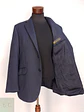 Blazer Sastrial de Pura Lana Tejido Espiga Azul Oscuro Fabiod Talla ML - Miniatura 6