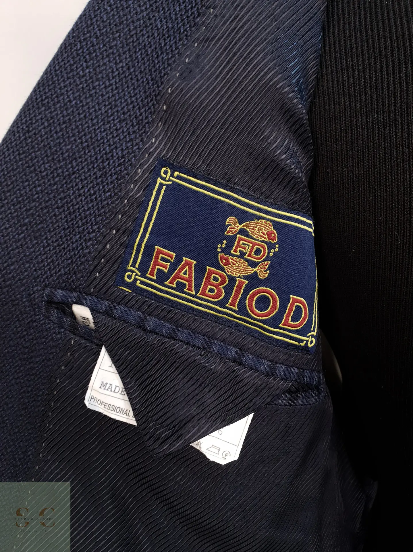 Blazer Sastrial de Pura Lana Tejido Espiga Azul Oscuro Fabiod Talla ML 7
