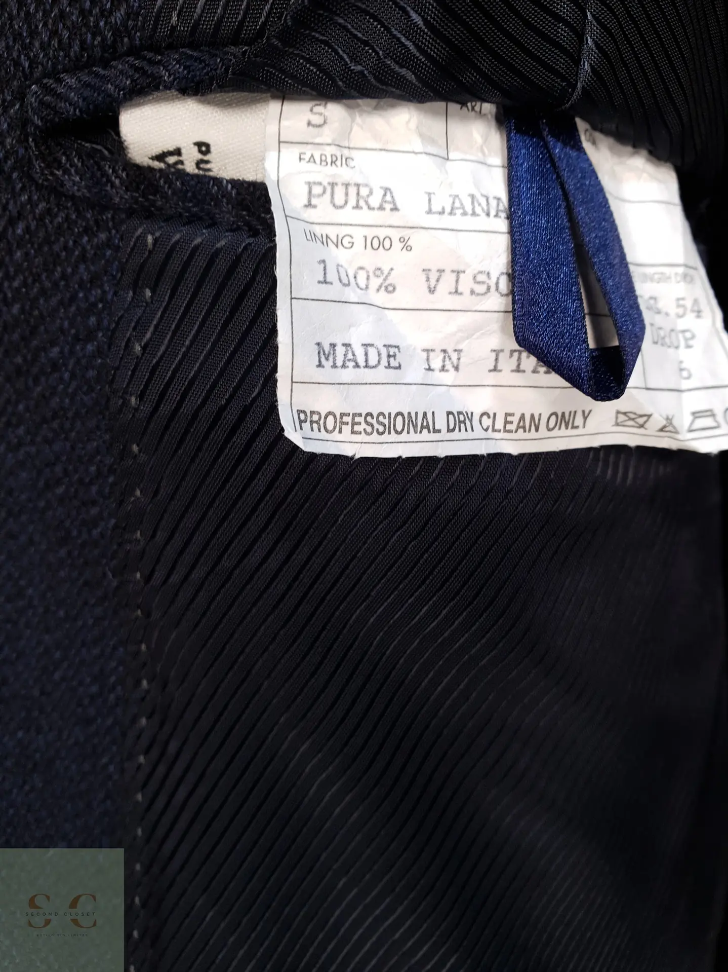 Blazer Sastrial de Pura Lana Tejido Espiga Azul Oscuro Fabiod Talla ML 8