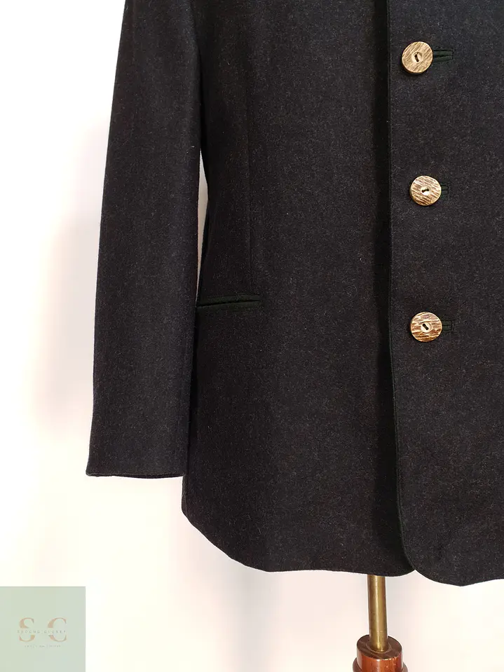Chaqueta Tradicional de Paño Alpino con Cuello Stand Talla L 2