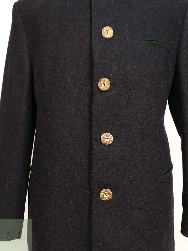 Chaqueta Tradicional de Paño Alpino con Cuello Stand Talla L 3