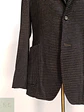 Blazer Desestructurado en Tejido Italiano Microcuadros Grafito y Mostaza Mey & Edlich Talla M - Miniatura 2