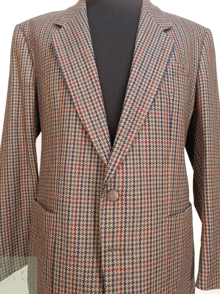 Blazer Sastrense en Paño de Lana Virgen con Micro Patrón Multitonal Yves Saint Laurent Talla LXL 3