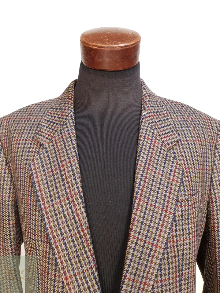 Blazer Sastrense en Paño de Lana Virgen con Micro Patrón Multitonal Yves Saint Laurent Talla LXL 4
