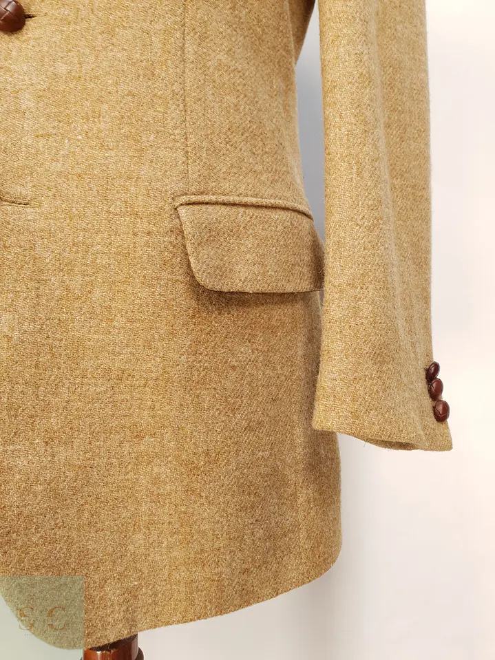 Blazer Clásico de Tweed Camel Harris Tweed Talla ML 2