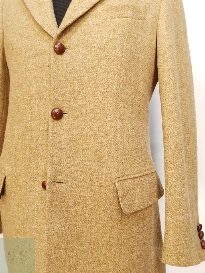 Blazer Clásico de Tweed Camel Harris Tweed Talla ML 3