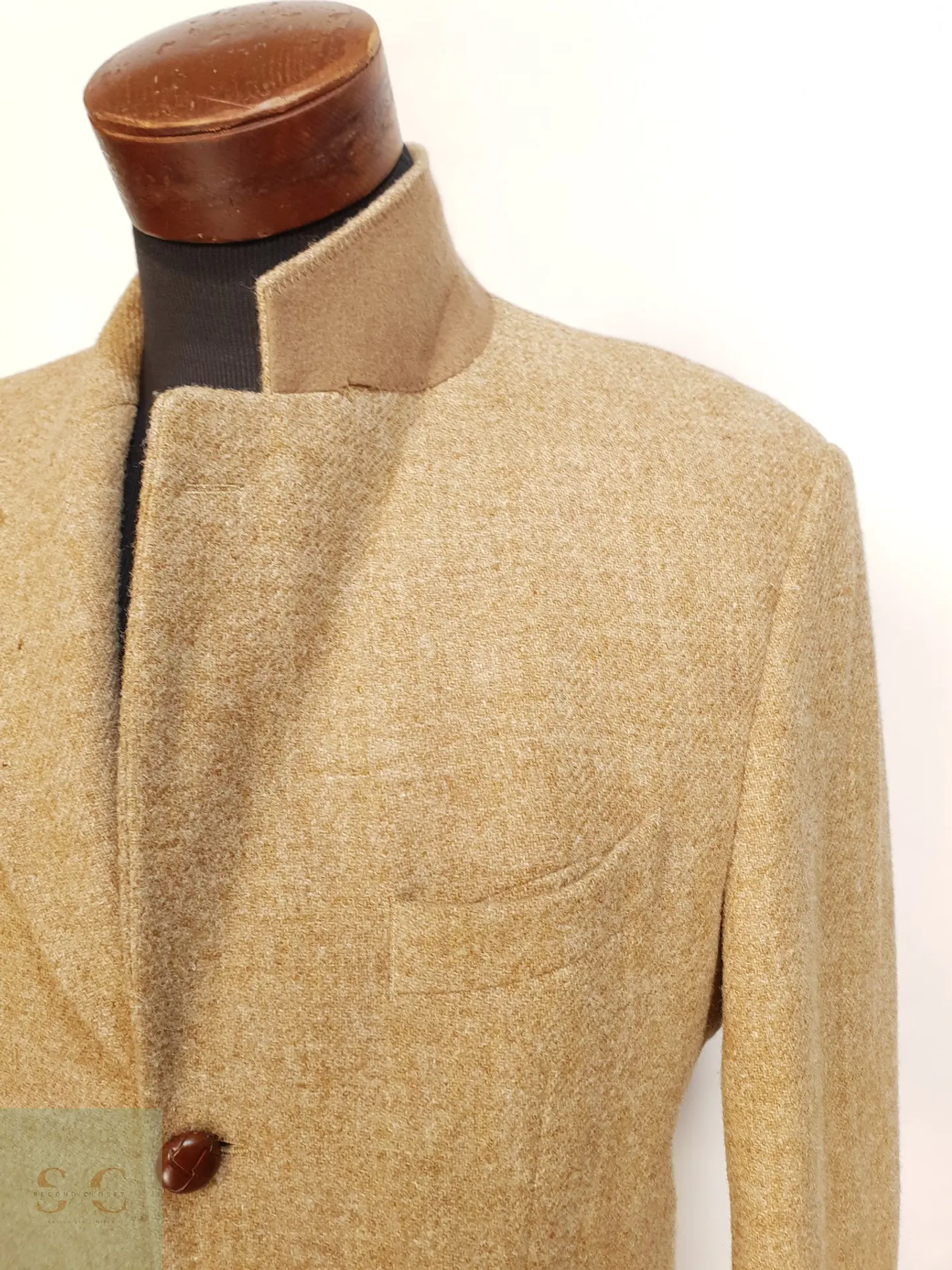 Blazer Clásico de Tweed Camel Harris Tweed Talla ML 5