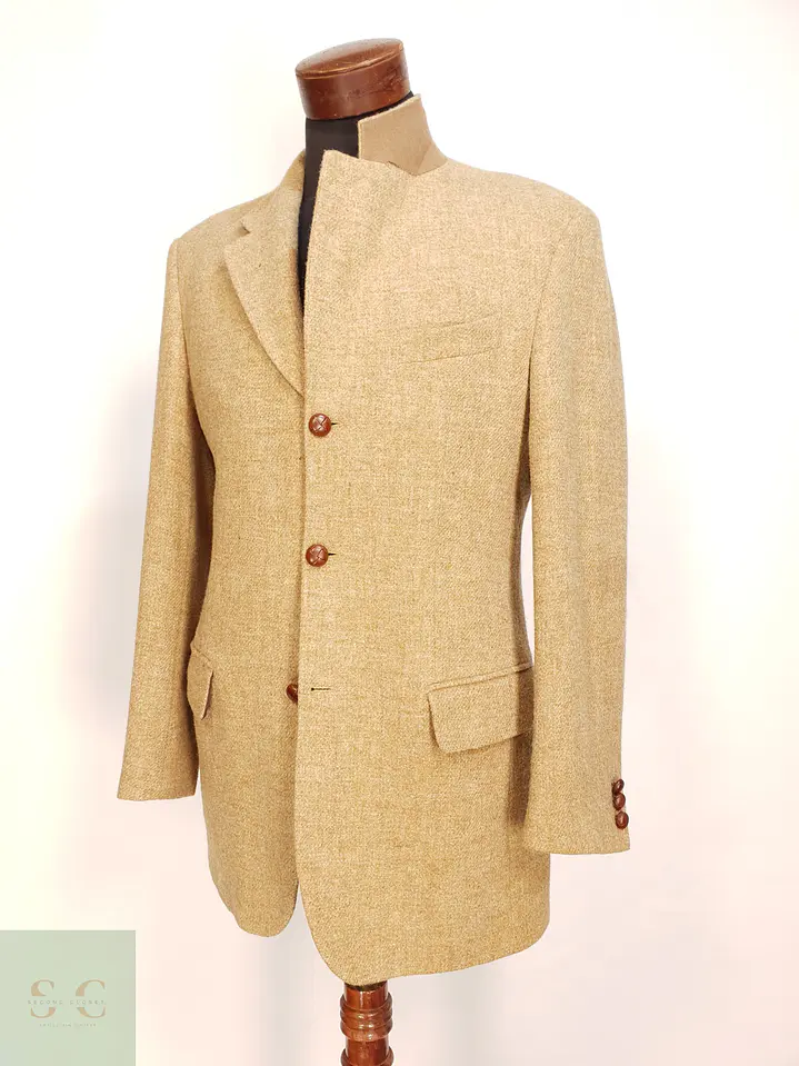 Blazer Clásico de Tweed Camel Harris Tweed Talla ML 6