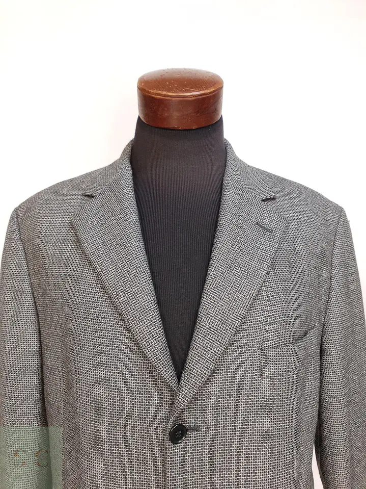 Blazer de Paño Micropatrón en Lana Virgen Canda Talla L 4