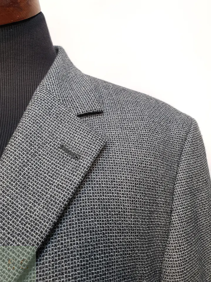 Blazer de Paño Micropatrón en Lana Virgen Canda Talla L 5