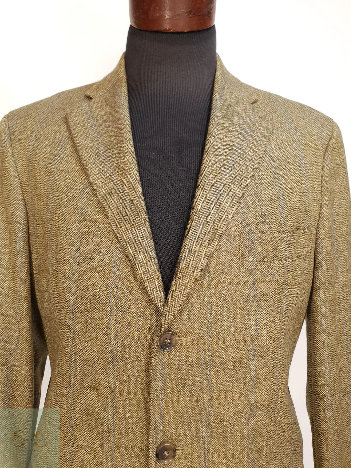 Blazer Sartorial en Paño Espiga de Lana con Sobrecuadro Westbury Talla L 4