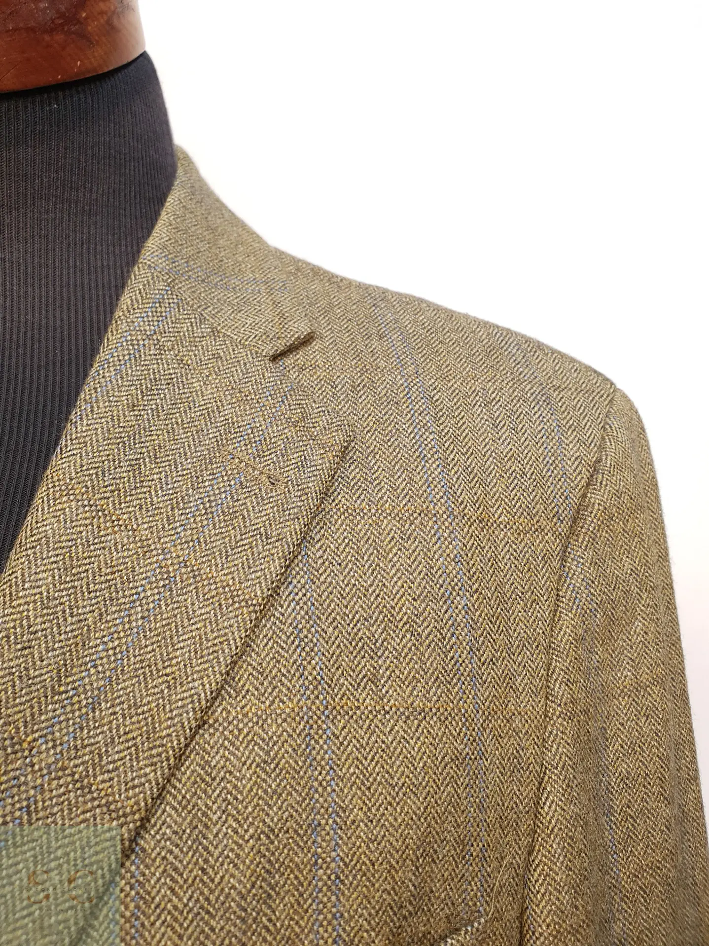 Blazer Sartorial en Paño Espiga de Lana con Sobrecuadro Westbury Talla L 5