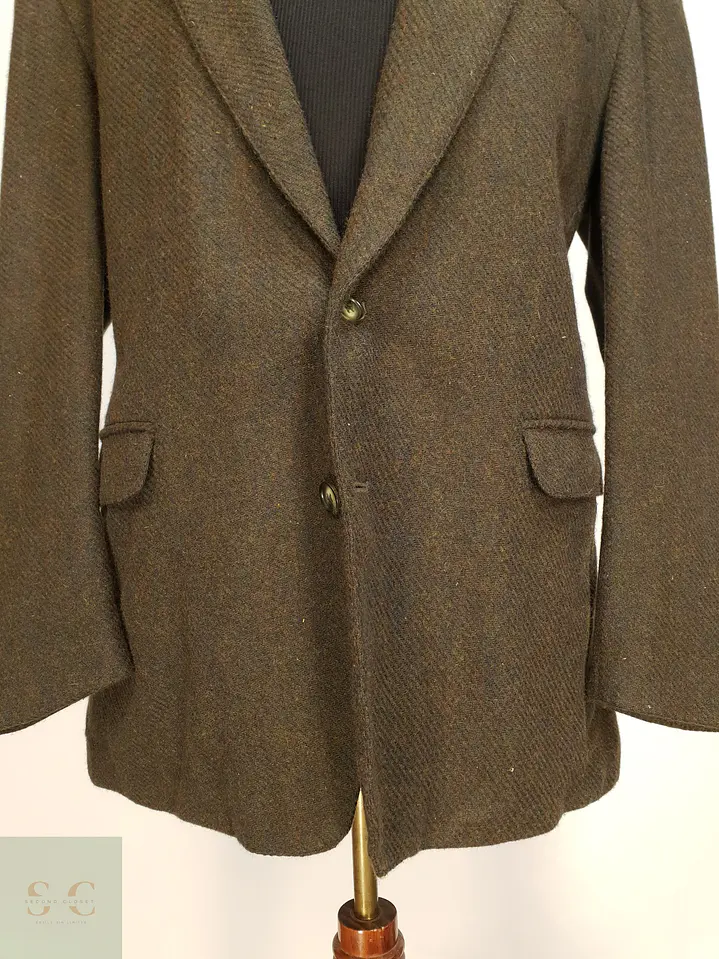 Blazer Clásico en Paño Espigado Verde Militar C&A Talla XL 3