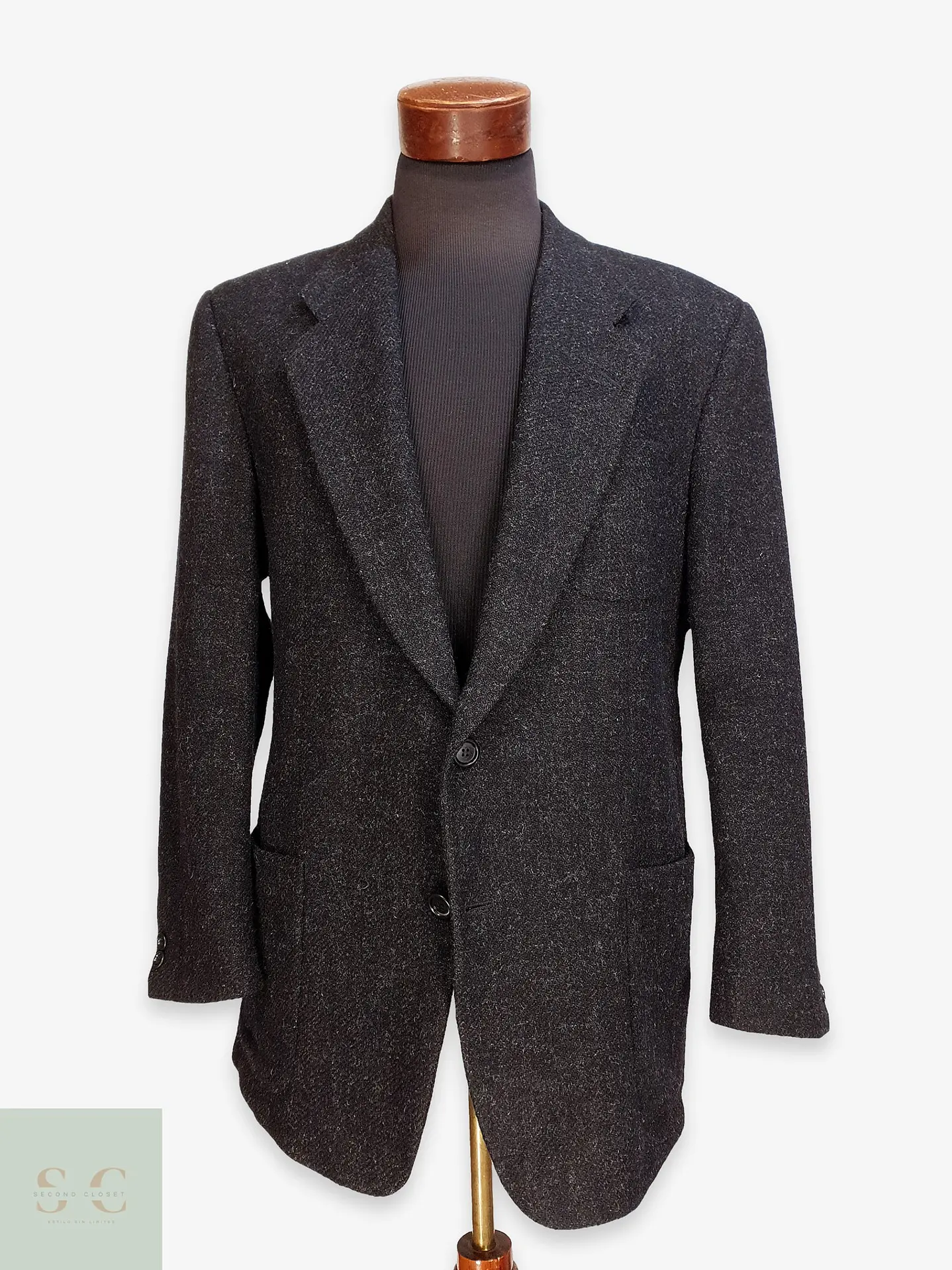Blazer Clásico de Paño Marengo en Lana Virgen Británica Atelier Torino Talla ML 1