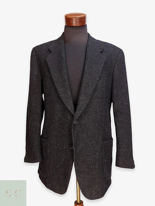 Blazer Clásico de Paño Marengo en Lana Virgen Británica Atelier Torino Talla ML