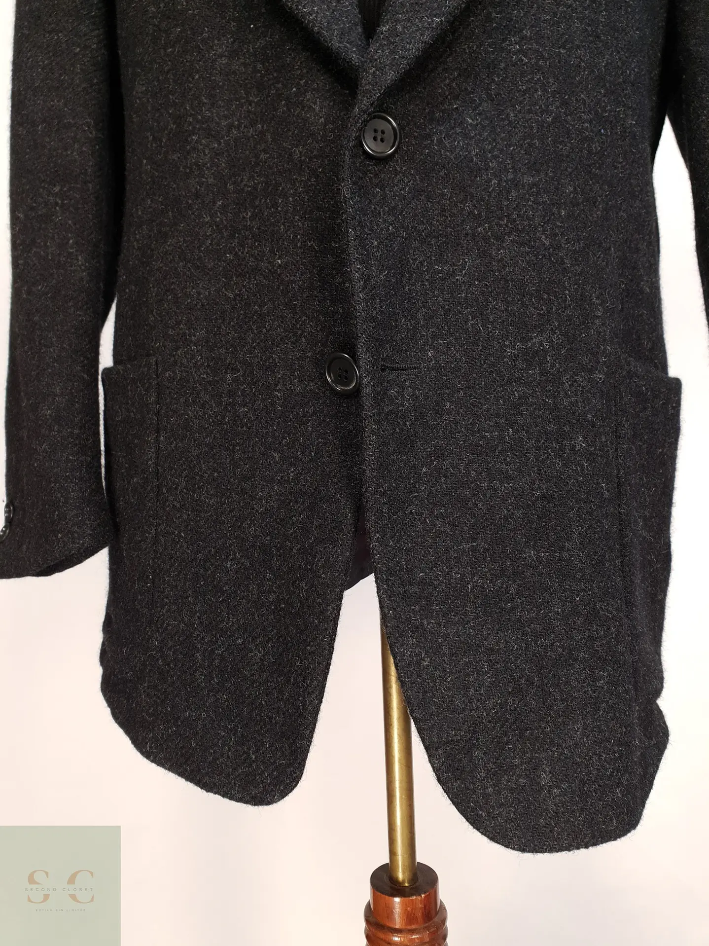 Blazer Clásico de Paño Marengo en Lana Virgen Británica Atelier Torino Talla ML 2