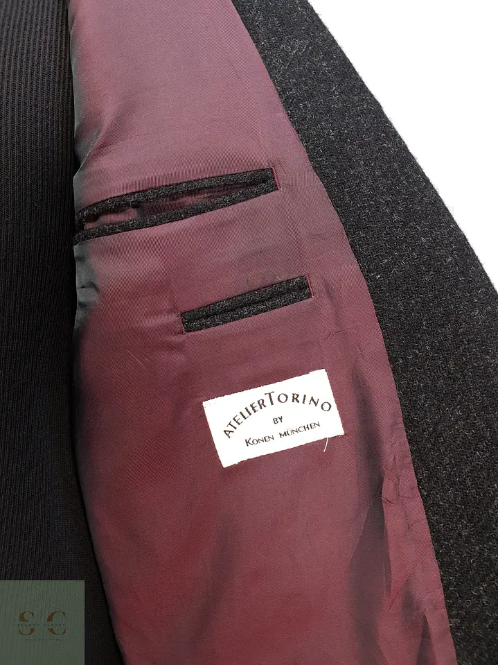 Blazer Clásico de Paño Marengo en Lana Virgen Británica Atelier Torino Talla ML 5