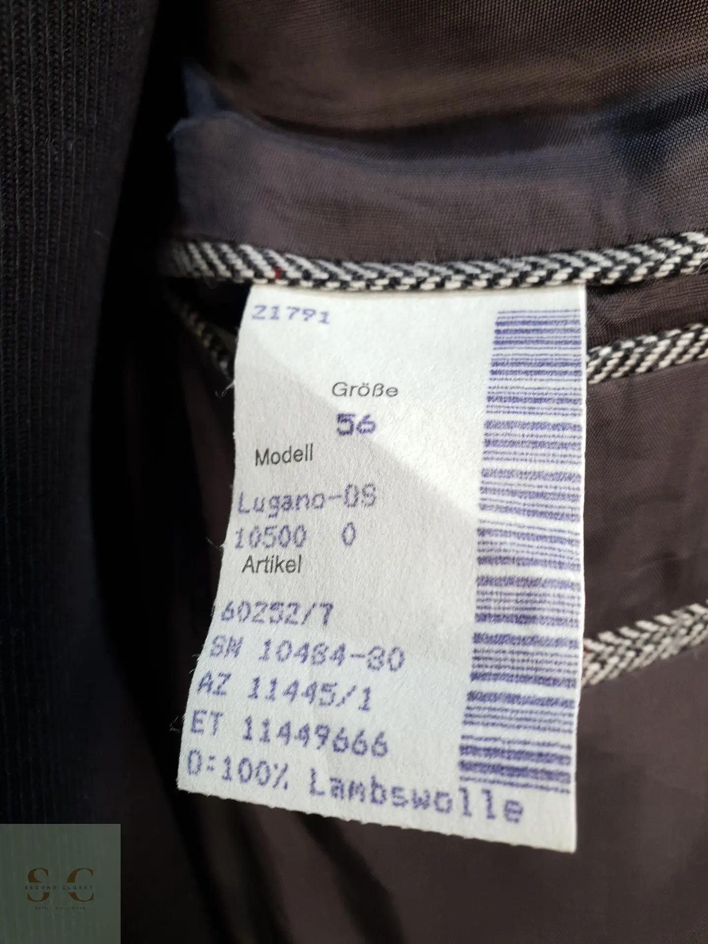 Blazer en Espiga de Lana de Cordero con Finas Rayas Lanificio di Pray Talla LXL 6